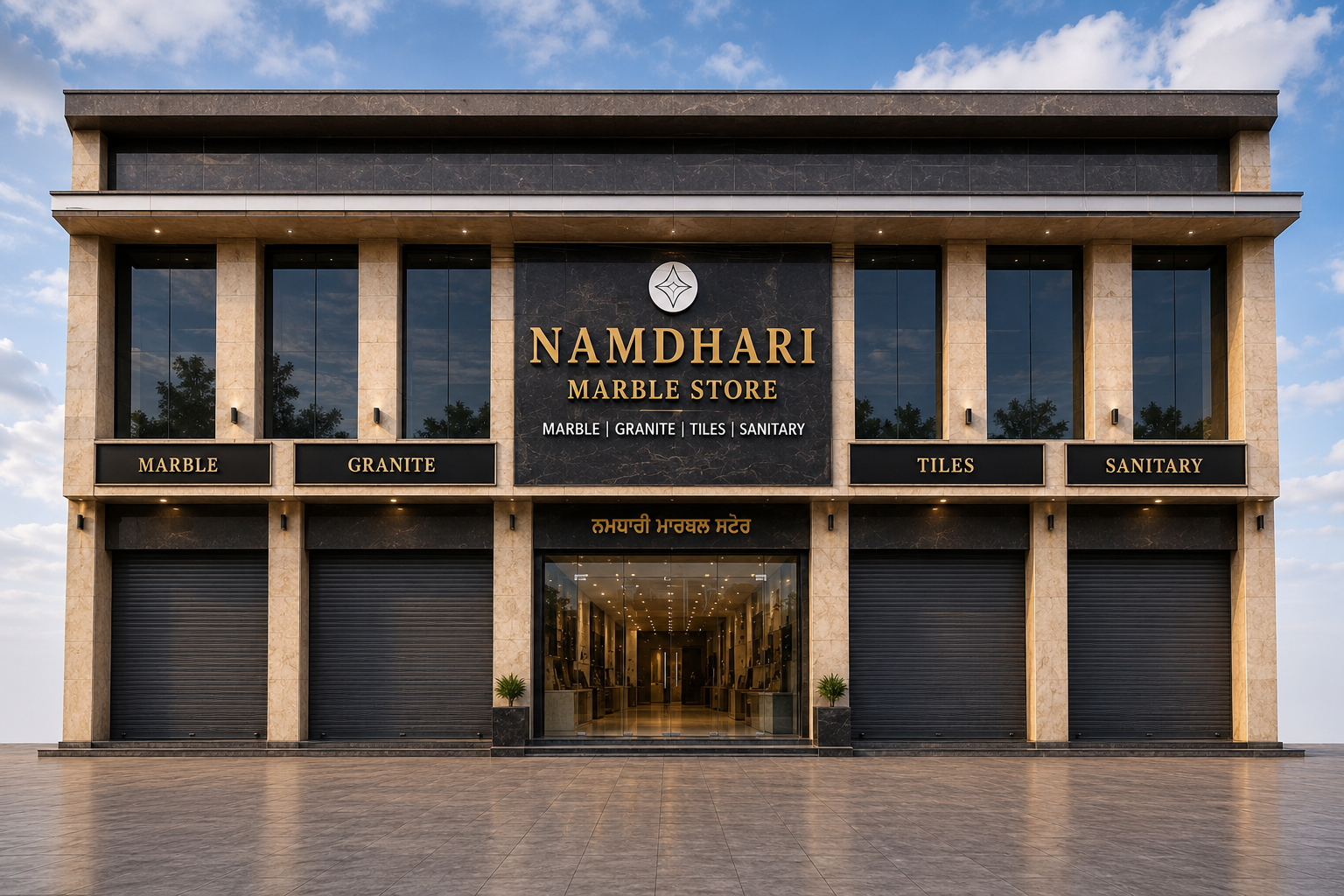 Namdhari Marble House storefront on Rahon Road